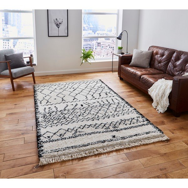Biało-czarny dywan Think Rugs Boho Lami Black & White, 160x230 cm-image-1