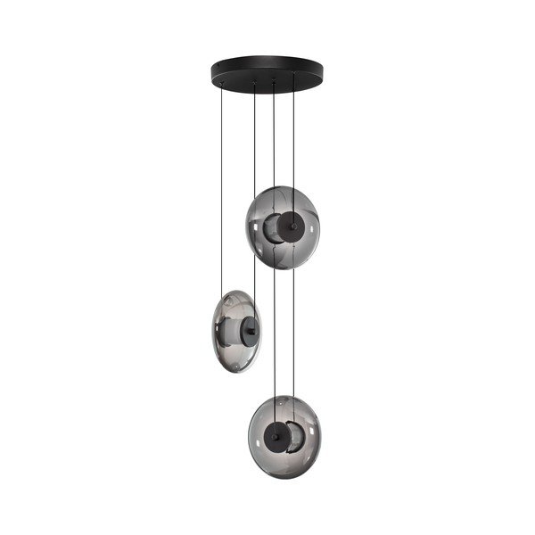 Szklana lampa wisząca LED ze ściemniaczem w kolorze matowej czerni ø 35 cm Ballet – Nova Luce