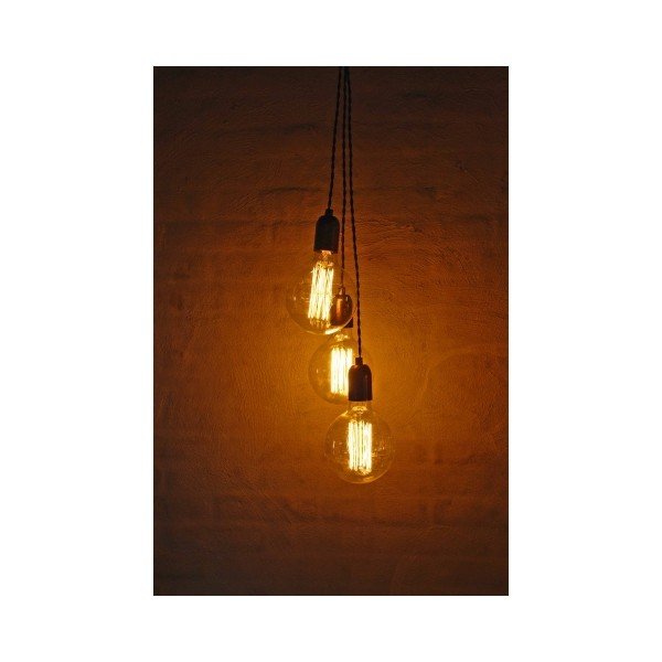 Kabel pokryty materiałem z oprawką i wtyczką, czarny, 3 m-image-2