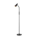 Czarna lampa stojąca Markslöjd Crest, wys. 145 cm