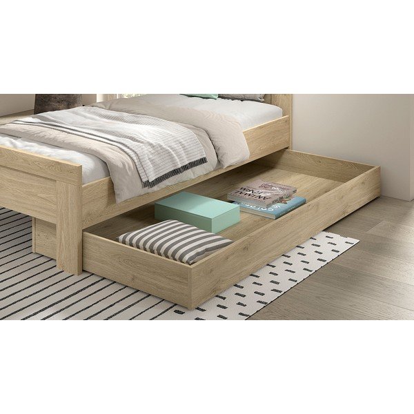 Szuflada pod łóżko dziecięce 90x200 cm w naturalnym kolorze Sam – Vipack-image-1