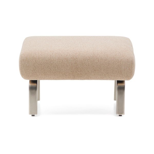 Jasnobrązowy podnóżek z tkaniny szenilowej Amsen – Kave Home-image-3