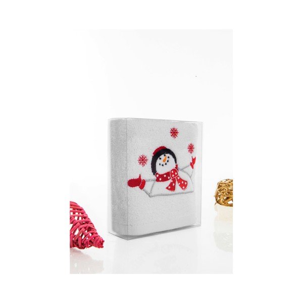 Ręcznik Christmas Happy White, 30x50 cm-image-1