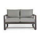 Szara aluminiowa sofa ogrodowa Merrigan   – Bizzotto