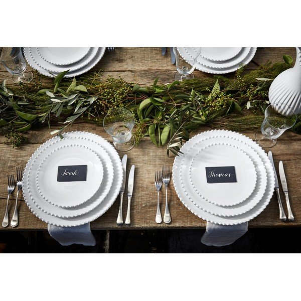 Biały talerz kamionkowy Costa Nova Pearl, ⌀ 22 cm-image-1