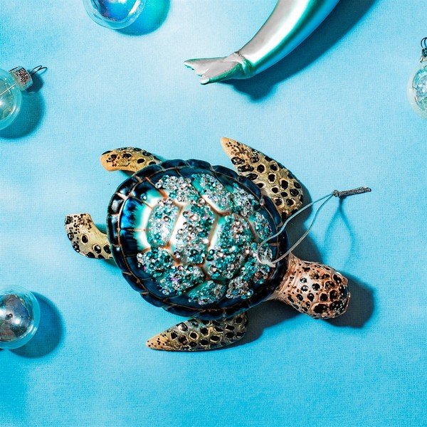 Ozdoba świąteczna wykonana ręcznie 4 cm Turtle – Sass & Belle-image-1