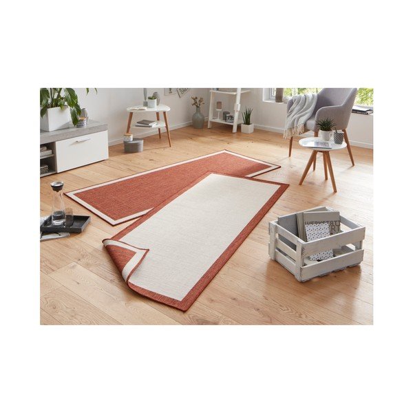 Czerwono-kremowy chodnik dwustronny odpowiedni na zewnątrz NORTHRUGS Panama, 80x250 cm-image-4