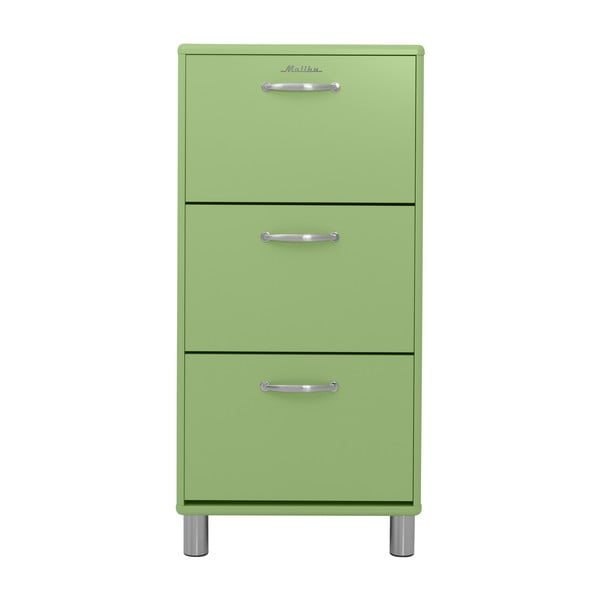 Zielona szafka na buty z uchylnymi drzwiczkami Malibu – Tenzo-image-2