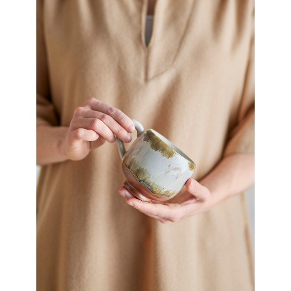 Kamionkowe filiżanki do cappuccino zestaw 4 szt. 200 ml Jade – Bloomingville-image-1