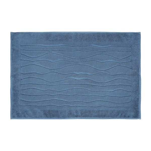 Niebieski ręcznik z bawełny Wave, 50x80 cm