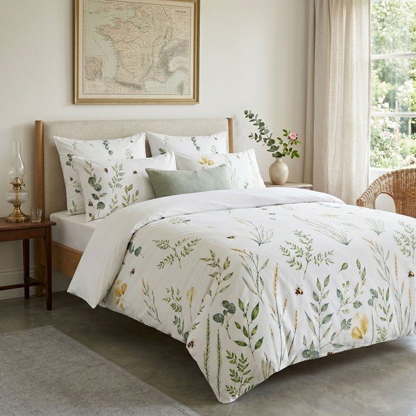 Biała pościel dwuosobowa 200x200 cm Gardenia – Mijolnir-image-1