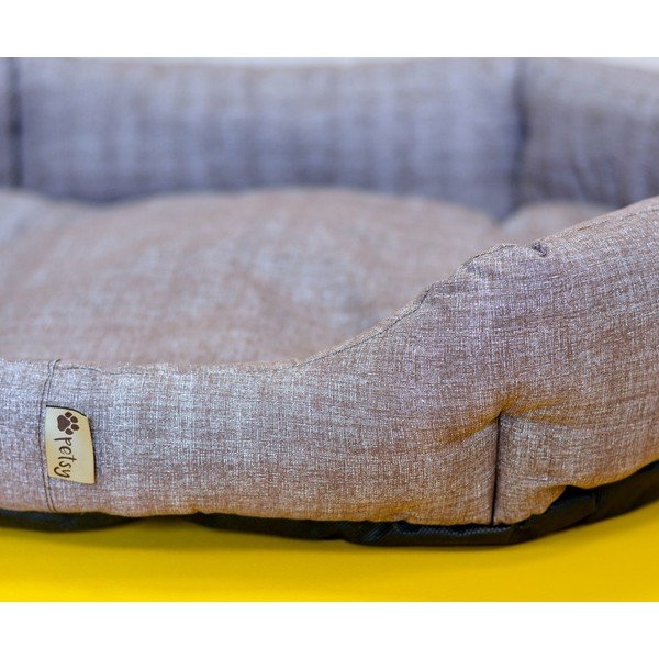 Jasnobrązowe bawełniane legowisko 90x70 cm Bobík – Petsy-image-3