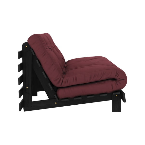 Bordowa rozkładana sofa 160 cm Roots Black Night – Karup Design-image-4