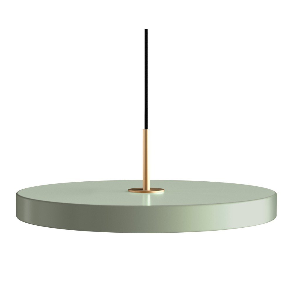 Jasnozielona lampa wisząca LED z metalowym kloszem ø 43 cm Asteria – UMAGE