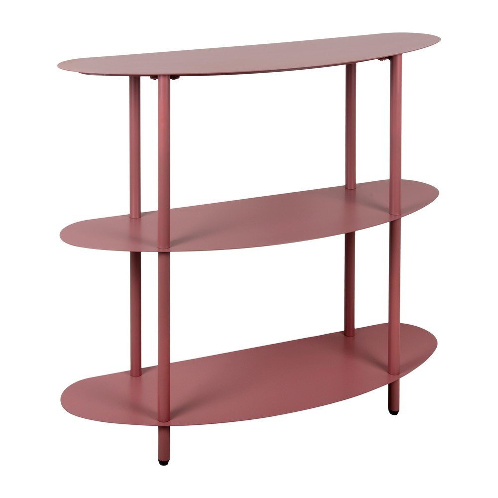 Bordowy metalowy regał 90x82x28 cm Riqueza – Leitmotiv