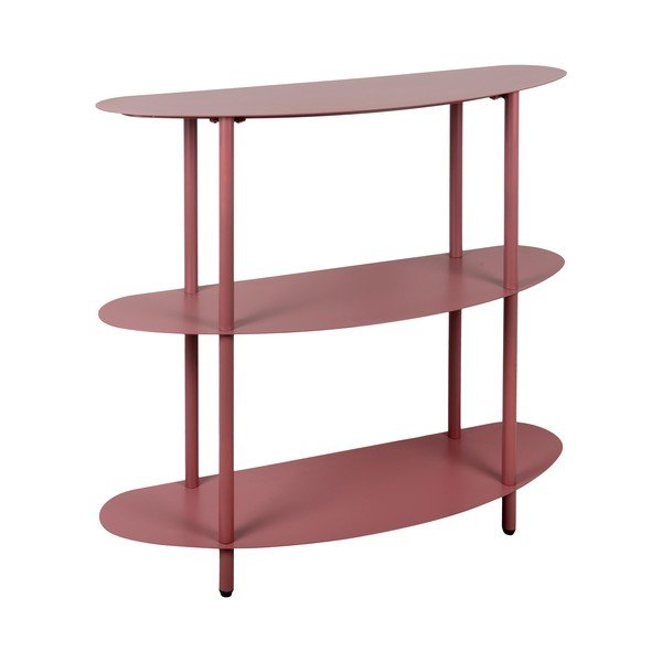 Bordowy metalowy regał 90x82x28 cm Riqueza – Leitmotiv