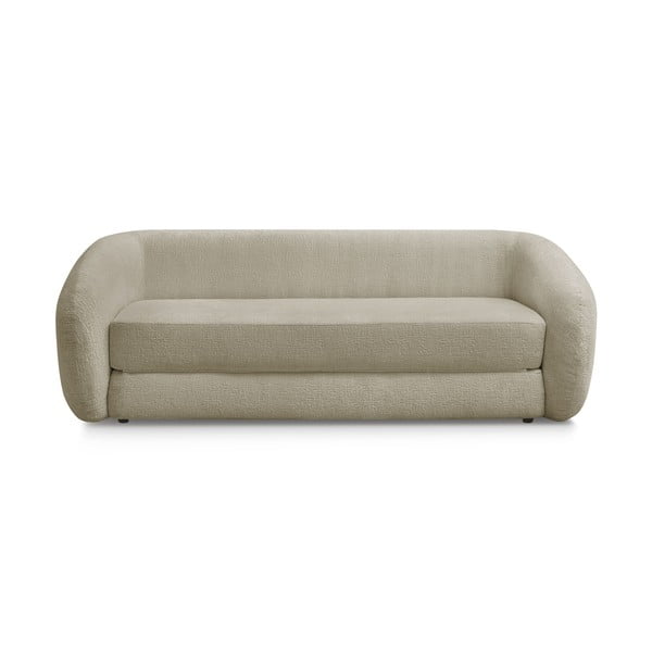 Jasnobrązowa rozkładana sofa z tkaniny szenilowej 228 cm Neyo – Bobochic Paris