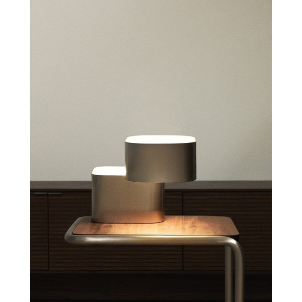 Szara metalowa lampa stołowa (wysokość 23 cm) Tandan – Kave Home-image-2
