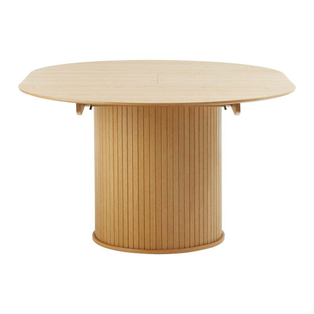 Okrągły rozkładany stół w dekorze dębu ø 120 cm Nola – Unique Furniture (zdjęcie 5)