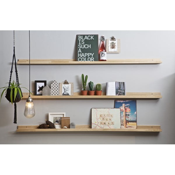 Półka na zdjęcia z litego drewna dębowego 170 cm Photoframe – vtwonen-image-1