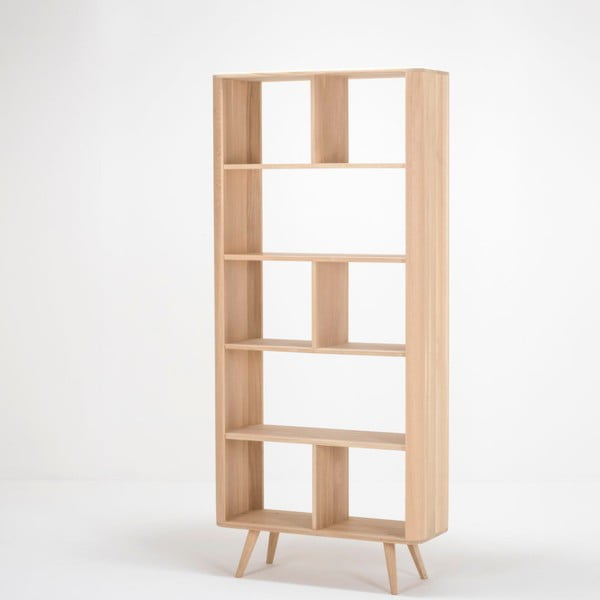 Regał z drewna dębowego Gazzda Ena, 90x35x200 cm-image-3