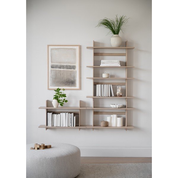 Wielopoziomowa półka w dekorze dębu w jasnym naturalnym kolorze 75 cm Westlock – Rowico-image-3