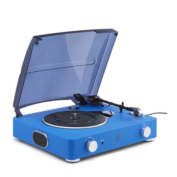 Niebieski gramofon GPO Stylo II Cobalt Blue