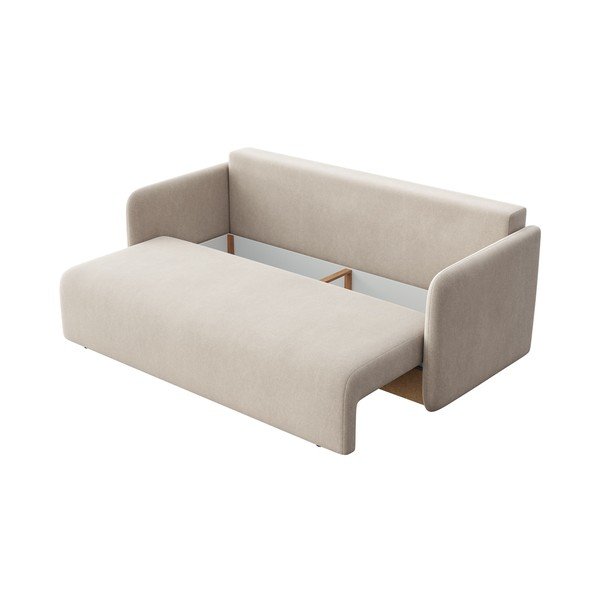 Beżowa aksamitna rozkładana sofa 220 cm Chaum – Rodier-image-3