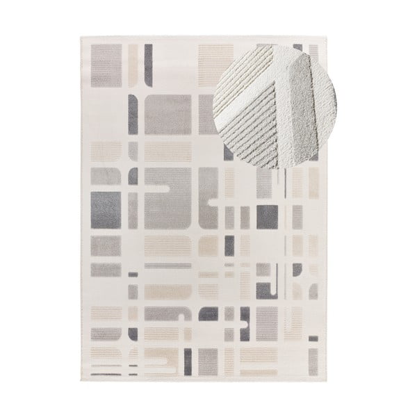 Jasnoszaro-kremowy dywan 80x150 cm Flora – Universal