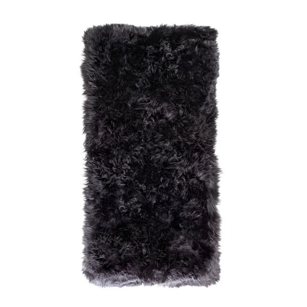 Czarny dywan z owczej skóry Royal Dream Zealand Natur, 140x70 cm
