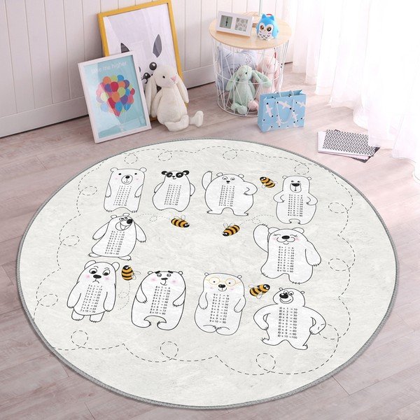 Kremowy dywan dziecięcy ø 100 cm Comfort – Mila Home-image-4