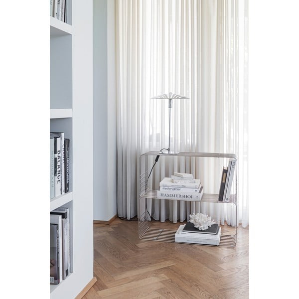 Metalowy regał ścienny w kolorze srebra z połyskiem 70x30 cm Wire – Mette Ditmer Denmark-image-4