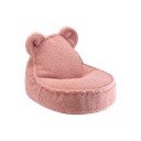 Różowy dziecięcy worek do siedzenia z materiału bouclé Bear – Wigiwama
