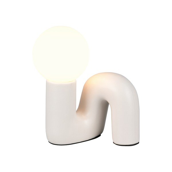 Lampa stołowa ceramiczna w kolorze kości słoniowej (wysokość 21,5 cm) Quinn – Reality-image-2