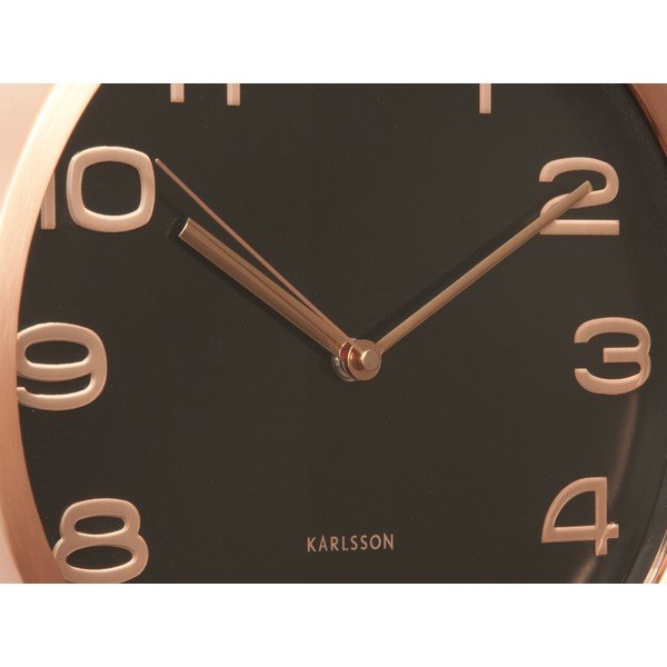 Czarny zegar Present Time Maxie Copper-image-1