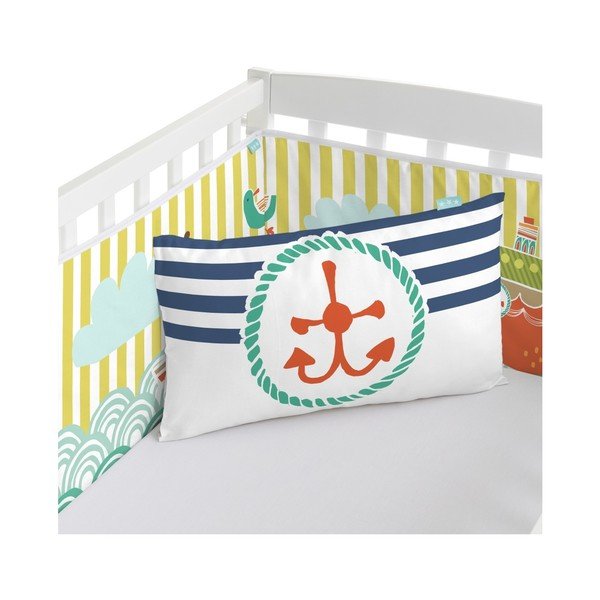 Bawełniany ochraniacz do łóżeczka Moshi Moshi Ahoy, 210x40 cm-image-2