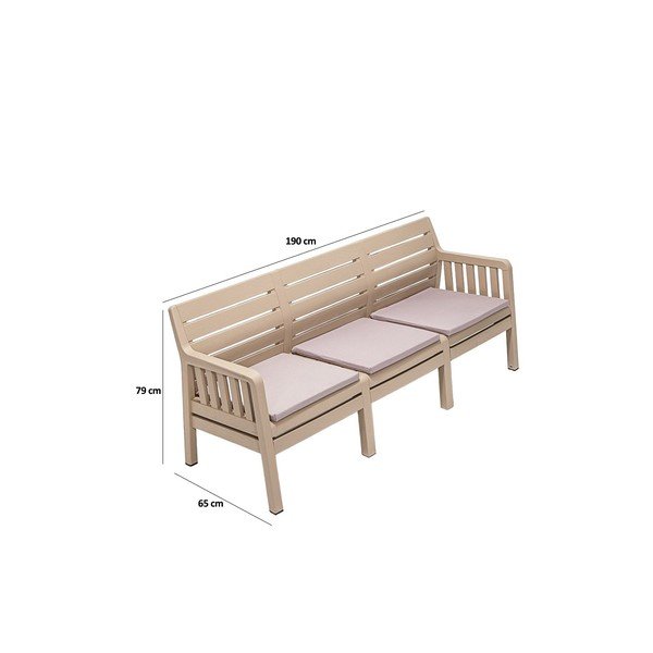 Antracytowa sofa ogrodowa Lara – Floriane Garden-image-4