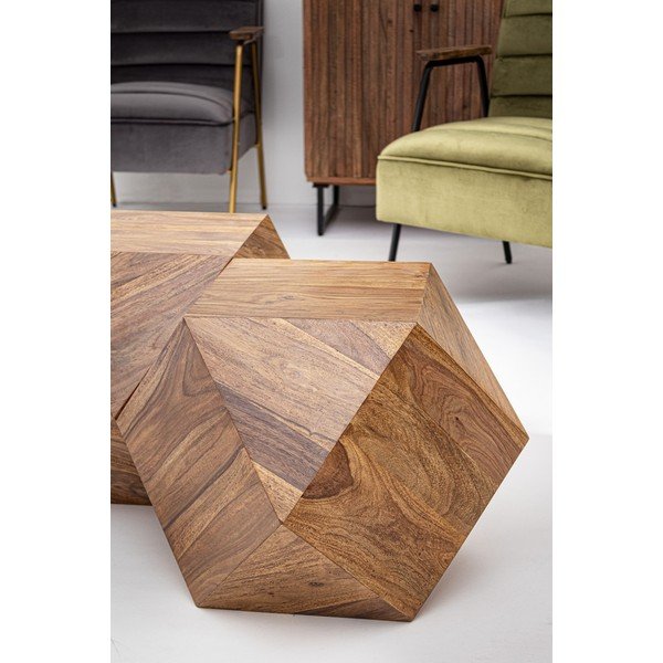 Stolik z litego drewna sheesham w ciemnym naturalnym kolorze 42x42 cm Egypt – Bizzotto-image-1