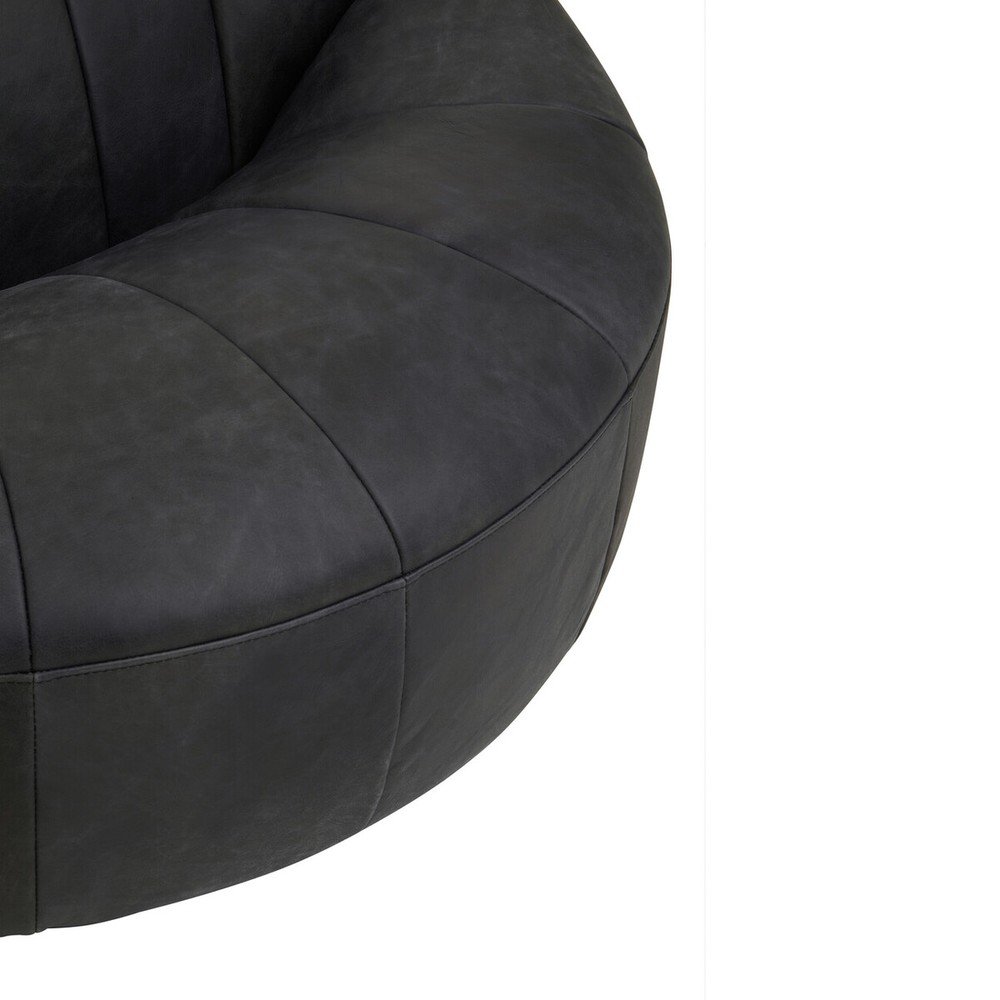 Czarny skórzany fotel Hoxton – Premier Housewares (zdjęcie 3)