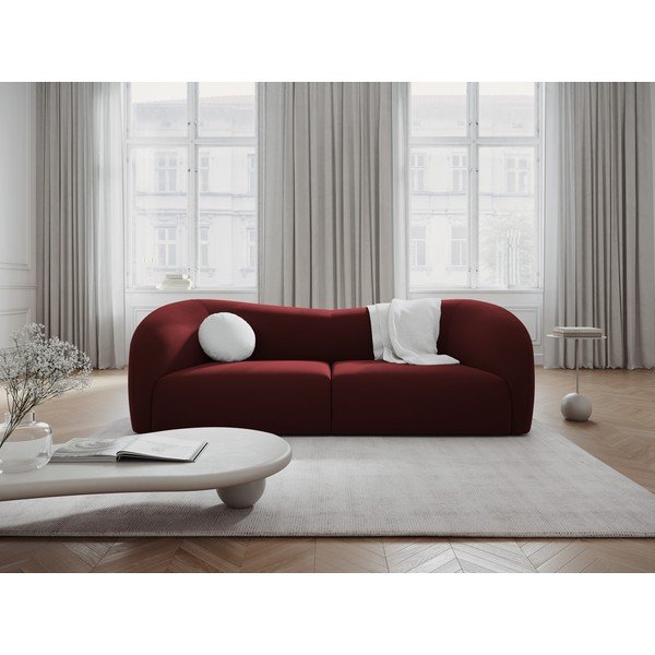 Bordowa aksamitna sofa 237 cm Santi – Interieurs 86-image-1