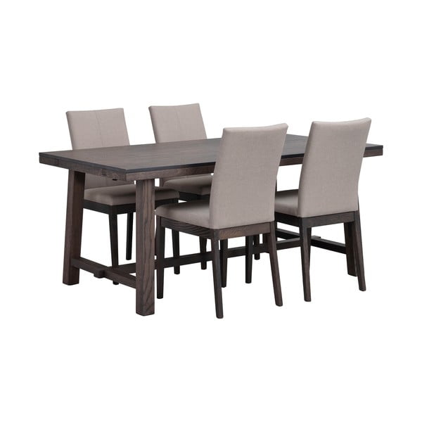 Ciemnobrązow stół z drewna dębowego do jadalni Rowico Brooklyn, 170 x 95 cm-image-4