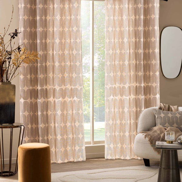 Czarno-beżowa zasłona 140x240 cm Ondine – douceur d'intérieur-image-3