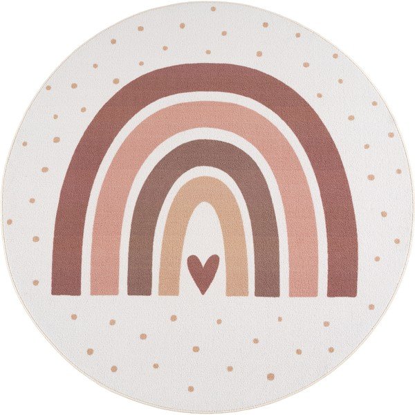 Kremowy dywan dziecięcy odpowiedni do prania ø120 cm Coco 1132 – Ayyildiz Carpets