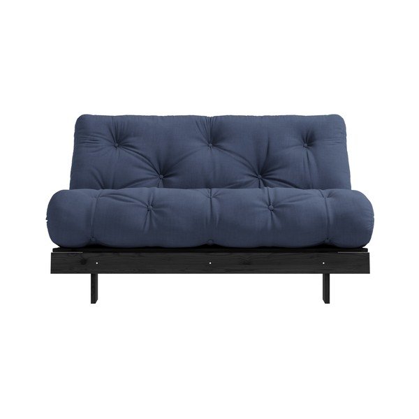 Sofa rozkładana z ciemnoniebieskim obiciem Karup Design Roots Black/Navy-image-3