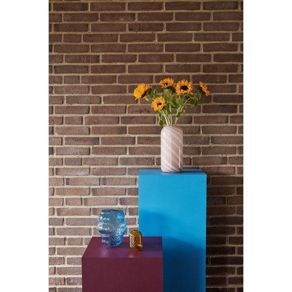 Jasnoniebieski szklany ręcznie wykonany wazon (wysokość 18 cm) Aurora – Hübsch-image-2