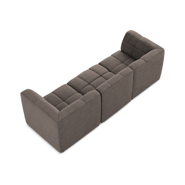 Brązowa sofa z materiału bouclé 255 cm Aloha – Makamii-image-3