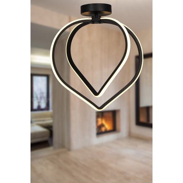 Czarna metalowa lampa sufitowa LED Pars – Squid Lighting-image-1