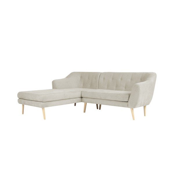 Beżowa sofa z szezlongiem po lewej stronie Mazzini Sofas Sicile-image-3