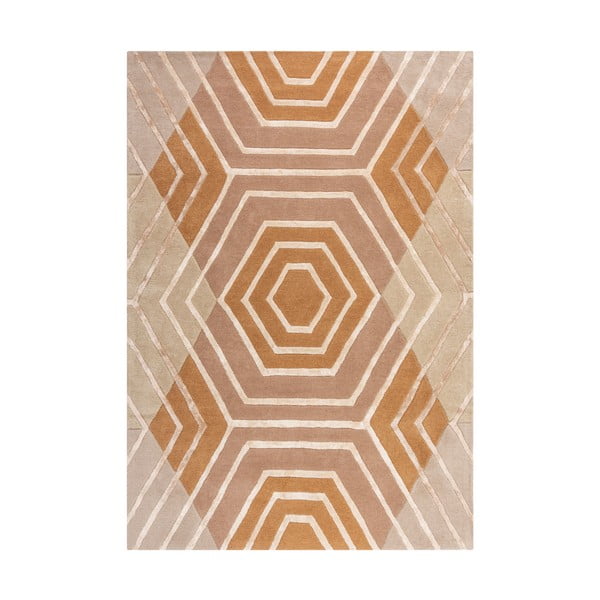 Beżowy dywan wełniany Flair Rugs Harlow, 160x230 cm
