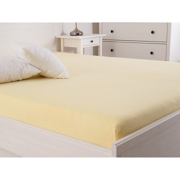 Żółte prześcieradło z gumką 140x200 cm – B.E.S.-image-1